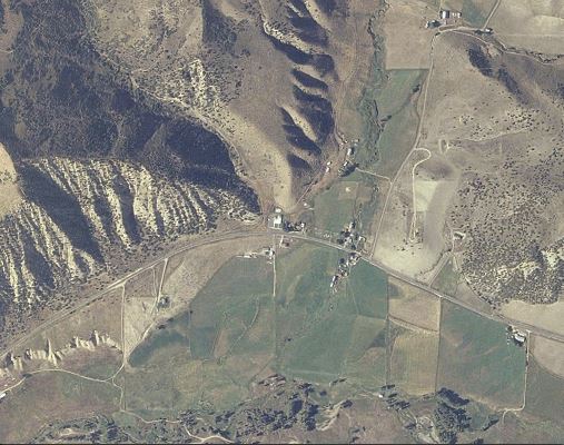 Aerial View of Upton Settlement