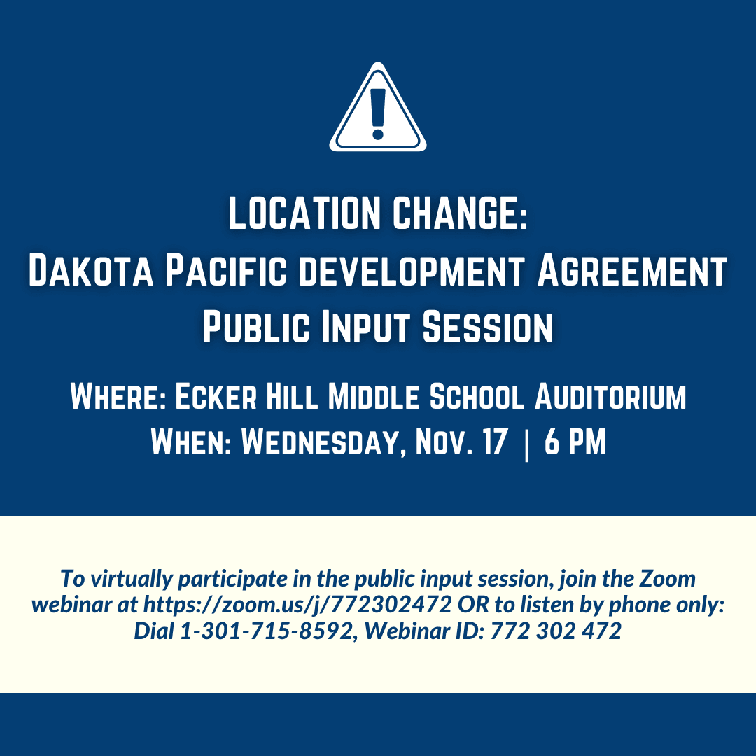 Dakota Pacific Public Input Alert