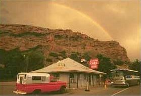 Rainbow Over Gas Station in Echo Canyon