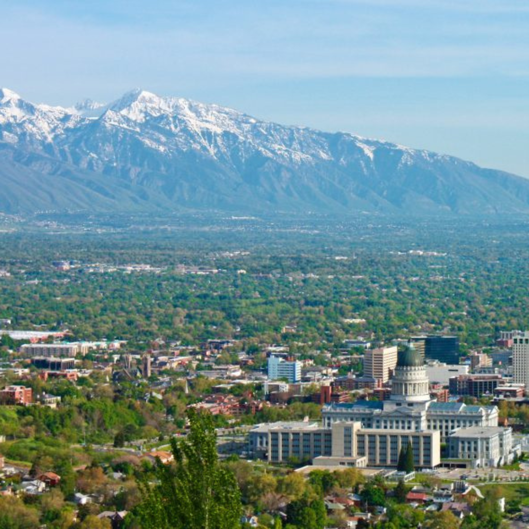 A photo of the salt lake valley